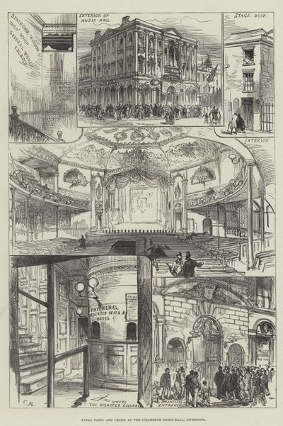 リバプールのコロシアムミュージックホールでの致命的なパニックとクラッシュ 作： Sir John Charles Robinson
